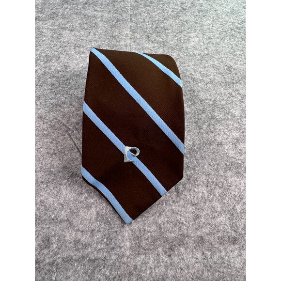 Vintage Pierre Cardin Brown/Blue‎ Stripes Mens Necktie - Picture 5 of 5